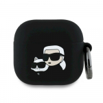 Karl Lagerfeld KLA4RUNKCHK AirPods 4 cover Silicone Karl&Choupette Head 3D / black