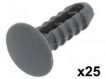 Trim clip | 25pcs | Fiat | OEM: 14591887 | L: 25.3mm | polyamide | push-in
