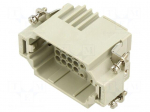 Connector: HDC | contact insert | male | CX | PIN: 8 | 16A | 600V | 8+PE