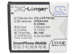 2500mAh Battery for Lenovo P700, P700i, BL196