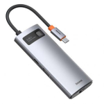 Converter Baseus  6in1 HUB USB Type C - USB Type C PD 100 W HDMI 4K 30 Hz 3x USB 3.2 Gen