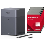 UGREEN NASync DH4300 Plus NAS s&uuml;steem 4-k&otilde;vakettaga 32TB koos 4x WD WD80EFPX NAS k&otilde;vakettaga - 8 TB