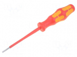 Screwdriver | insulated | slot | 2,5x0,4mm | Blade length: 80mm | 1kVAC