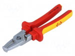Pliers | insulated,cutting | for voltage works | 210mm
