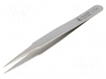 Tweezers | 120mm | for precision works | Blades: straight,narrowed