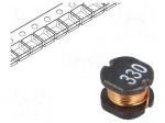 Inductor: wire | SMD | 33uH | 230m&Omega; | -40&divide;125&deg;C | &plusmn;20% | 880mA