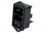 Connector: AC supply | socket | male | 10A | 250VAC | IEC 60320