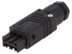 Connector: rectangular | ST | plug | female | PIN: 3 | tinned | IP54 | 16A