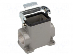 Enclosure: for HDC connectors | size 6B | with latch | high | angled