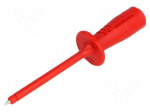 Test probe | 1000V | red | Tip diameter: 2mm | Socket size: 4mm