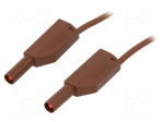Test lead | 32A | 4mm banana plug-4mm banana plug | Len: 2m | brown