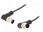 Cable: for sensors/automation | PIN: 4 | M12-M12 | 1m | plug | plug | 250V