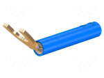 Plug | 6mm fork | 20A | blue | 43.2mm | Plating: gold-plated