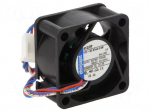Fan: DC | axial | 12VDC | 40x40x20mm | 10m3/h | slide | 6000rpm