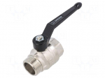 Ball valve | max.25bar | nickel plated brass | -15&divide;90&deg;C