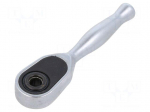 Wrench: rattle | D6,3mm | 1/4" | with switch | 90mm | for hex bits 1/4"