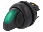 Switch: rotary | 22mm | Stabl.pos: 1 | green | M22-FLED,M22-LED | IP67