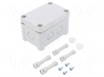 Enclosure: junction box | X: 65mm | Y: 95mm | Z: 60mm | wall mount | ABS
