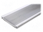 Heatsink: extruded | grilled | natural | L: 1000mm | W: 218mm | H: 37mm