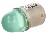 LED lamp | green | BA15S | 24VDC | 24VAC