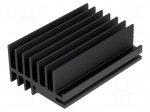Heatsink: extruded | black | L: 75mm | W: 30mm | H: 52mm | 3.5K/W | anodized