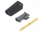 Laboratory connector: 4mm banana | plug | 19A | 30VAC | 60VDC | black