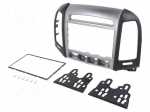 Radio frame | Hyundai | 2 DIN | black,silver