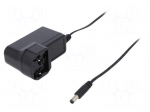 Power supply: switching | mains,plug-in | 18VDC | 0.33A | 6W | 79%
