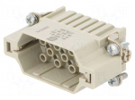 Connector: HDC | contact insert | male | 10A | 250V | Han&reg; DD | PIN: 28