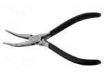 Pliers | curved,half-rounded nose,elongated | ESD | 145mm