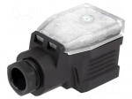 Connector: valve connector | plug | form A | 18mm | female | PIN: 4 | 16A