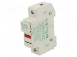 Fuse holder | 10.3x38mm | for DIN rail mounting | 30A | 600V | Poles: 1