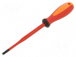 Screwdriver: insulated | slim | slot | 5.5x1mm | Blade length: 125mm