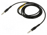 Test lead | 60VDC | 30VAC | 15A | banana plug 4mm,both sides | Len: 2m