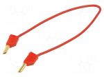 Test lead | 60VDC | 30VAC | 19A | banana plug 4mm,both sides | red