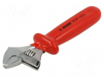 Wrench: adjustable | insulated | Jaw capacity: 23mm | 250/1VDP