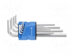 Wrench: hex key-set | alloy steel | long | 9pcs.