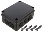 Enclosure: junction box | X: 110mm | Y: 150mm | Z: 70mm | IP65 | black