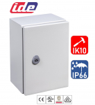 IDE ARGENTA Metal cabinet 300x300x200, IK10, IP66 RAL7035