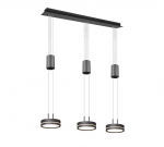 Trio Franklin LED piekarama lampa 3-pc anthracite brushed steel 326510342 4017807510119