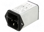 Connector: AC supply | socket | male | 10A | 250VAC | C14 (E) | KFA