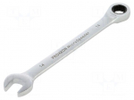 Wrench: combination spanner | rattle | 14mm | MicroSpeeder
