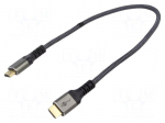 Cable | HDMI plug,both sides | PVC | Braid material: textile