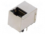 Connector: RJ45 | socket | PIN: 8 | shielded,with LED | 8p8c | THT
