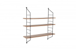 Mirrors&More Ella wall plauktu komplekts 3-pcs 60 x 62 x 14,5 cm melns/wood 1190102 4251820300504