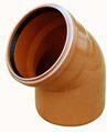 PVC elbow 250 15&deg; Wavin