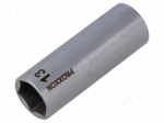 Socket | socket spanner | HEX 13mm | 1/4" | Socket: 6-angles