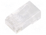 Connector: RJ45 | plug | PIN: 8 | Cat: 6 | shielded | 8p8c | for cable | IDC