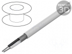 Wire | 2x20AWG | stranded | Cu | PTFE | white | -65&divide;200&deg;C | 600V | CPR: Eca
