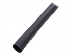 Heat shrink sleeve | dual wall,glued | 4: 1 | 24mm | L: 1.2m | black